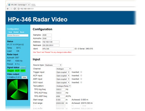 HPx-346 Analogue Radar to Network Converter
